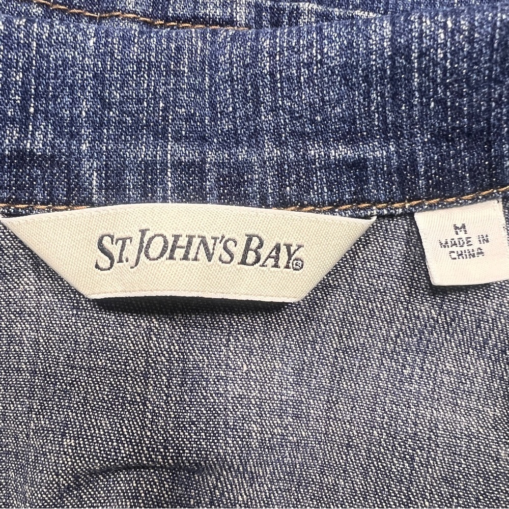 St. John’s Bay Blue Denim Jean Jacket, Size Medium - Picture 8 of 10